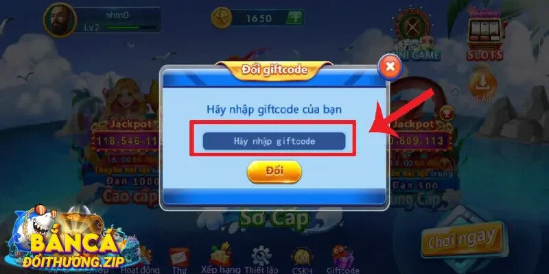 Danh sách code bắn cá h5