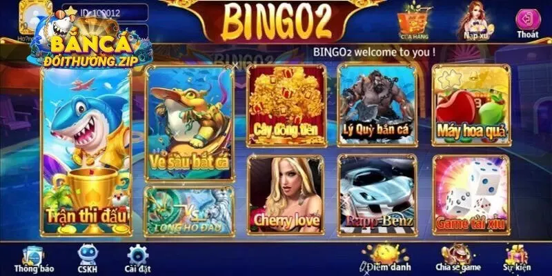Giao diện Bắn Cá Bingo