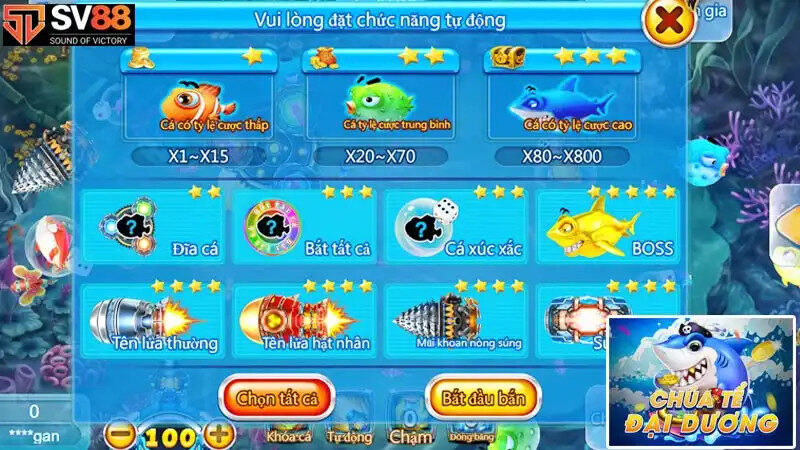 Lựa chọn súng phù hợp khi chơi bắn cá Chúa Tể Đại Dương